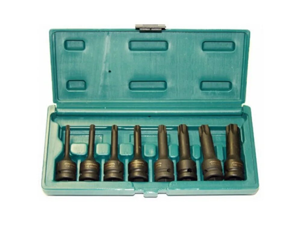 1/2"; torx 30. Jtc-j411m. Набор jtc-райб. Набор ударных торцевых головок torx 1/2"  в кейсе 8 шт. Набор бит топтул.