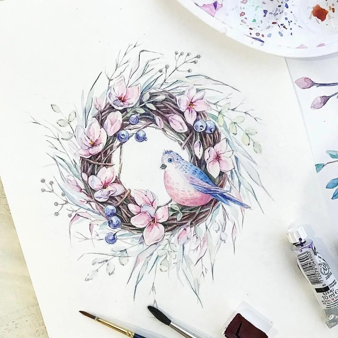 Идеи для рисунков. Скетчинг акварель магнолия. Маркер «цветок». Весенний скетч. Весенний скетч.