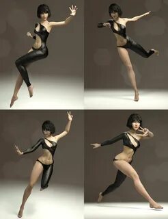 naked, photos, Fight Like a Girl Poses for Aiko 7 Daz 3D Female action pose...