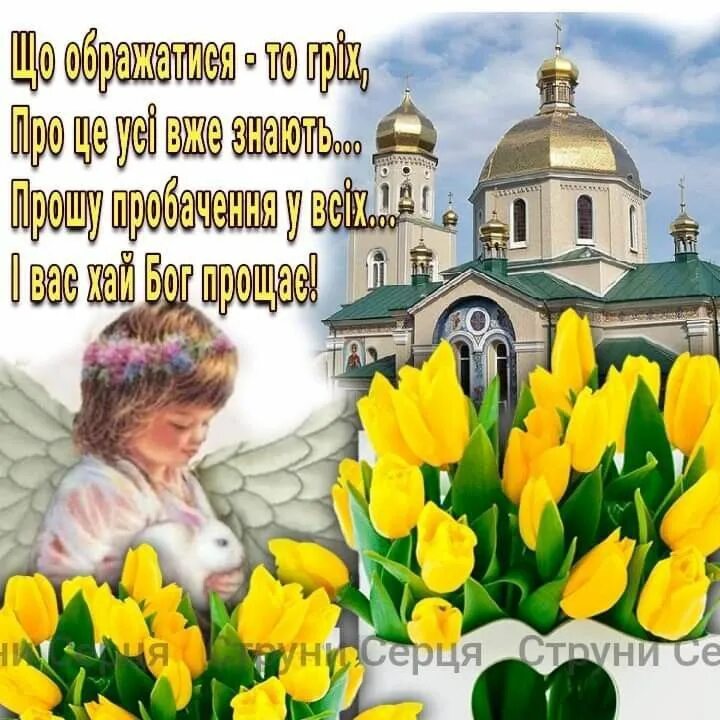 Проси пробачення. З прощеною неділею. недiля пробачення. з пробаченнлй не ділей. прощена неділя українською.
