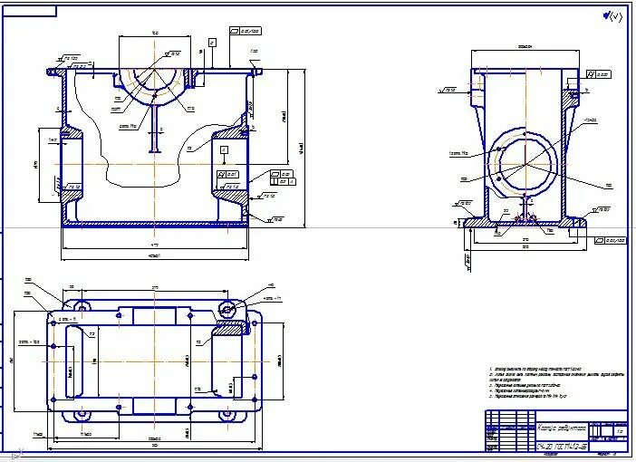 Особые чертежи. Отливка корпуса червячного редуктора. Сварной корпус редуктора чертеж. Чертеж отливки корпуса редуктора. Чертеж неразъемного корпуса редуктора.