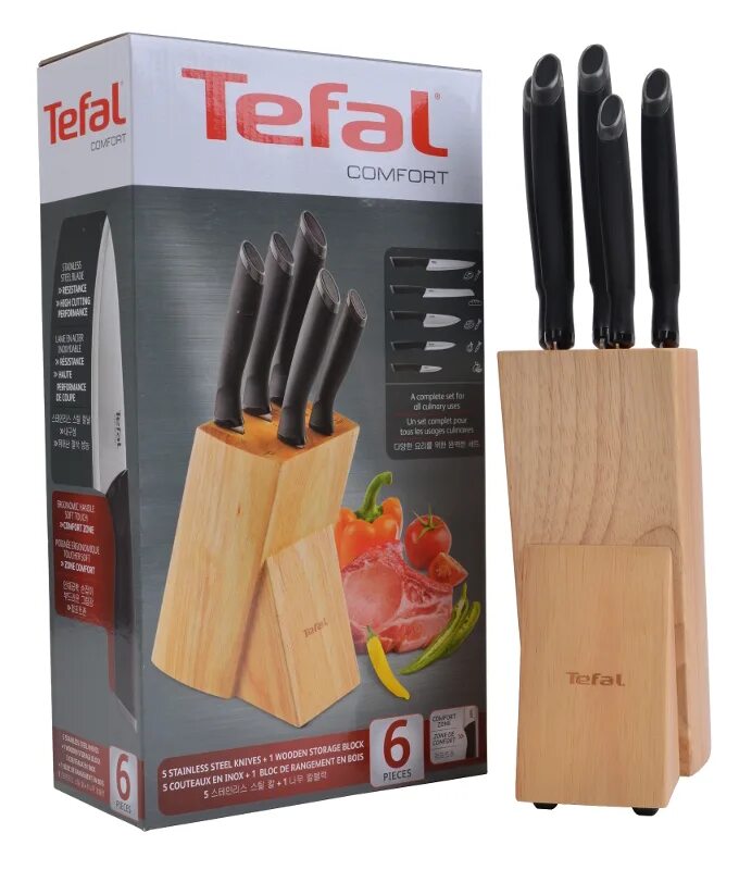 Tefal expertise ножи. Набор ножей тефаль комфорт. tefal expertise 5 ножей. подставка для ножей tefal. набор ножей tefal ice force 3 предмета k2323s74.