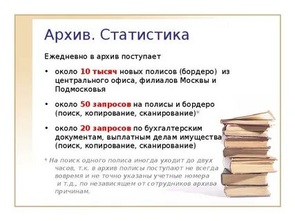 Архив поступления