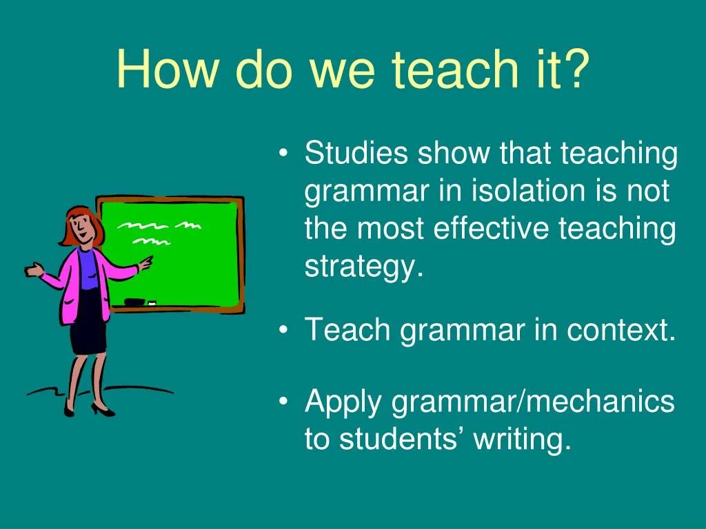 We teach this. Teaching Grammar in context. How to teach English Grammar. Methods of teaching Grammar. Teach Grammar in context.