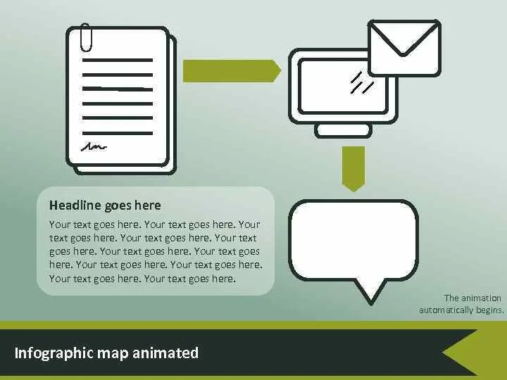 Text going home. Go here. Animated infographic text examples.