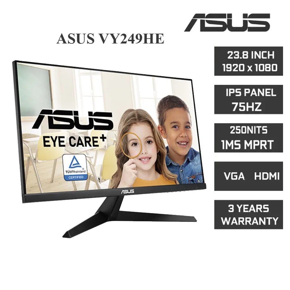 ASUS vy249he-w. Монитор 24 ASUS vy249he. 23.8" Монитор ASUS vy249he-w White 75hz 1920x1080 IPS кабель. He0249. Asus vy249hge