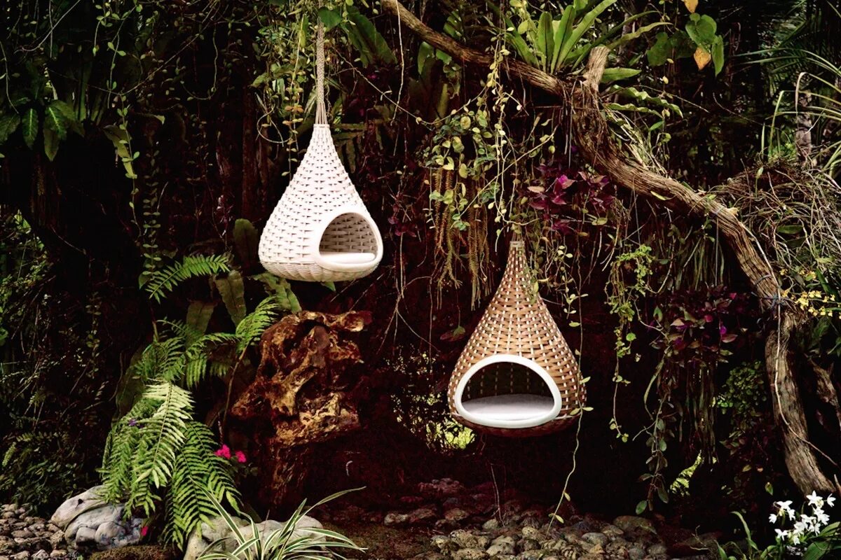 Rest nest. Дедон кокон. dedon качели. кровать подвесная nestrest от dedon. скворечник.