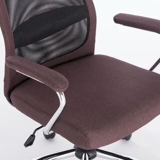 Кресло офисное ткань хром