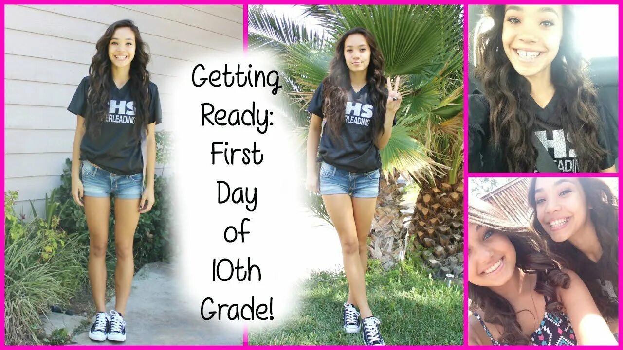 Ready for first. First Day of 1grade girl. Biography 10 Grade.