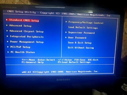 Cmos setup utility