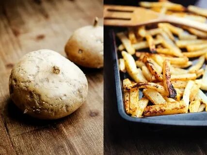 A some potatoes