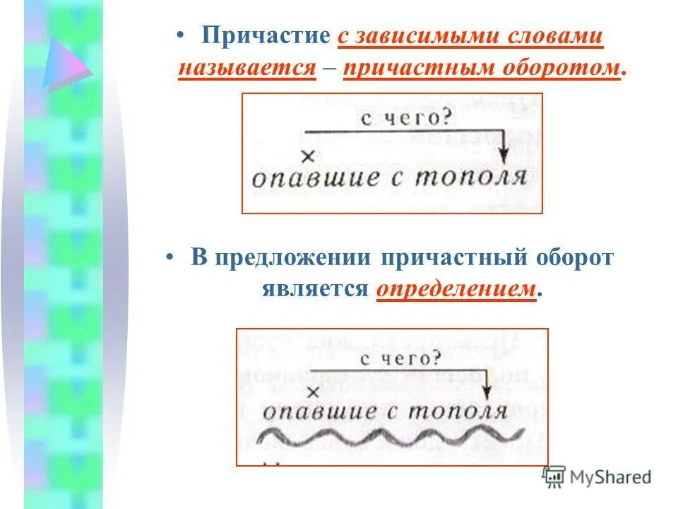 Причастный оборот всегда определение. Причастие с зависимым словом называется причастным оборотом. Причастный оборот. Схема причастного оборота. Причастие и причастный оборот.