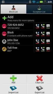 Block calls