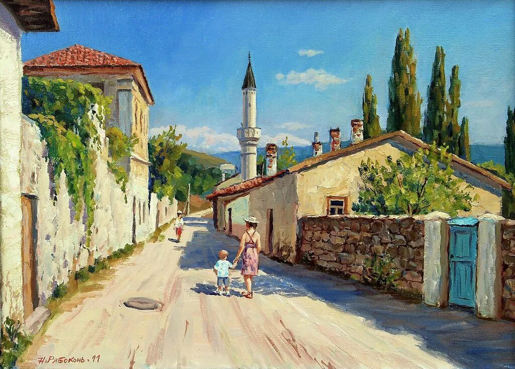 Гурзуф бахчисарай. Карликанов владимир гурзуф весна. Крымский пейзаж маслом гурзуф. Бахчисарай 1950. Гурзуф 19 век парк.