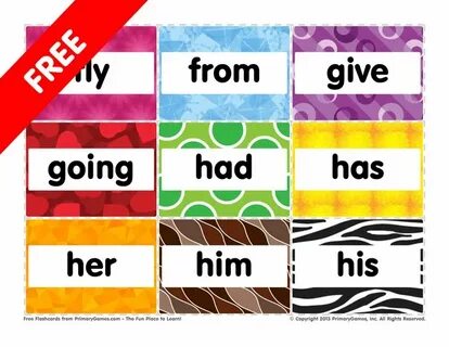 Print words