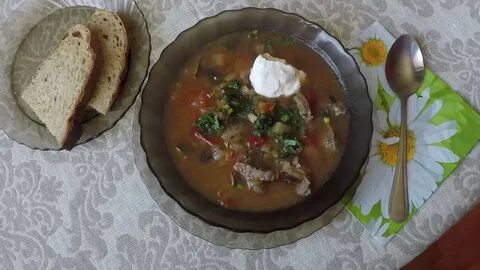 Простой суп с баклажанами