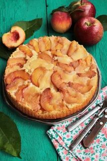 Простой рецепт пирога с персиками свежими