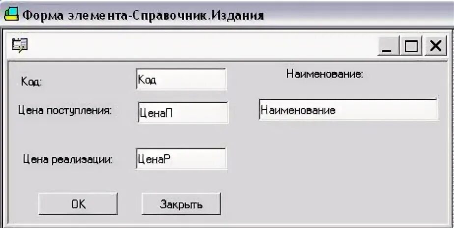 Элементы справочника