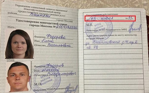 Присвоение многодетного статуса