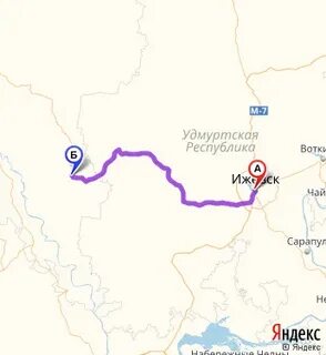 Киров ижевск карта