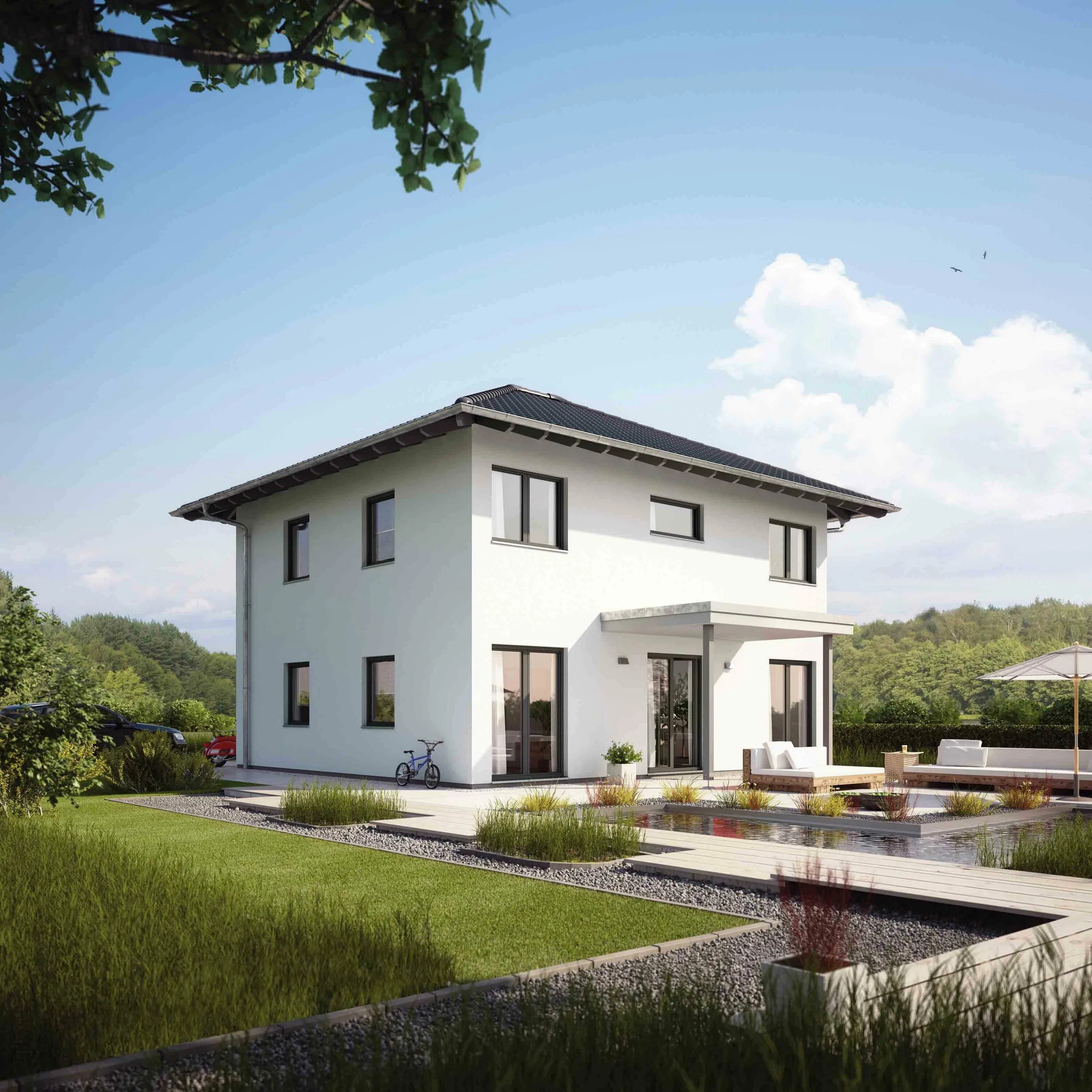 Фасад прямоугольного дома. Sanders modern house jordache k планировка. двухэтажные дома. прямоугольный двухэтажный дом. фасад коттеджа в современном стиле.