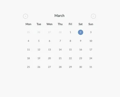 Simple calendar