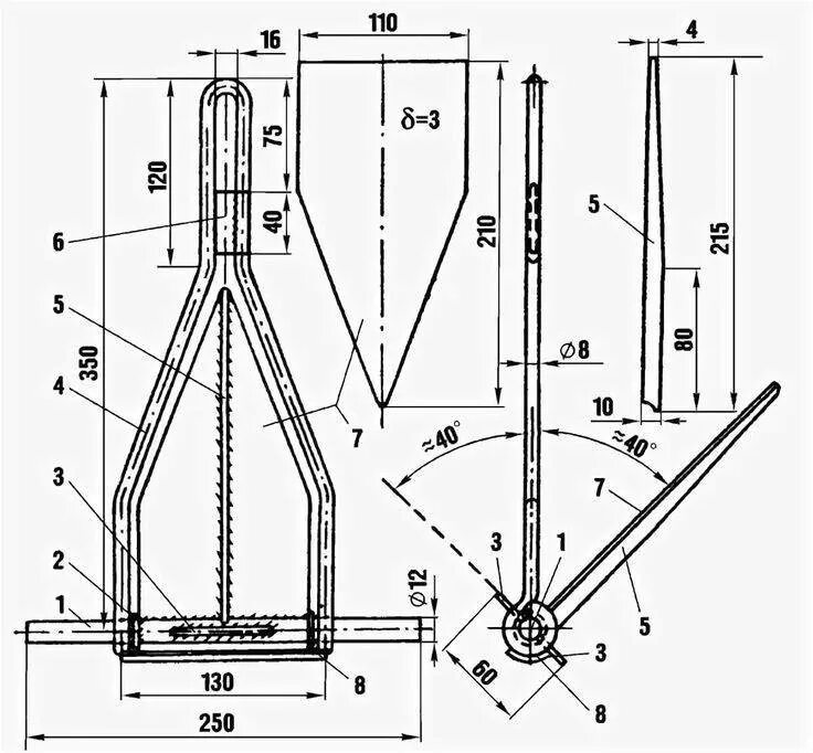 Какой вес якоря для лодки пвх. Якорь для лодки ПВХ чертеж для сильного течения. Якорь незацепляйка для лодки ПВХ чертеж. Якорь незацепляйка для лодки чертежи. Якорь Дэнфорта для ПВХ 320 чертеж.