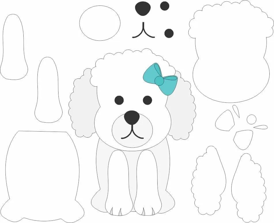 Как нарисовать бумажную собачку