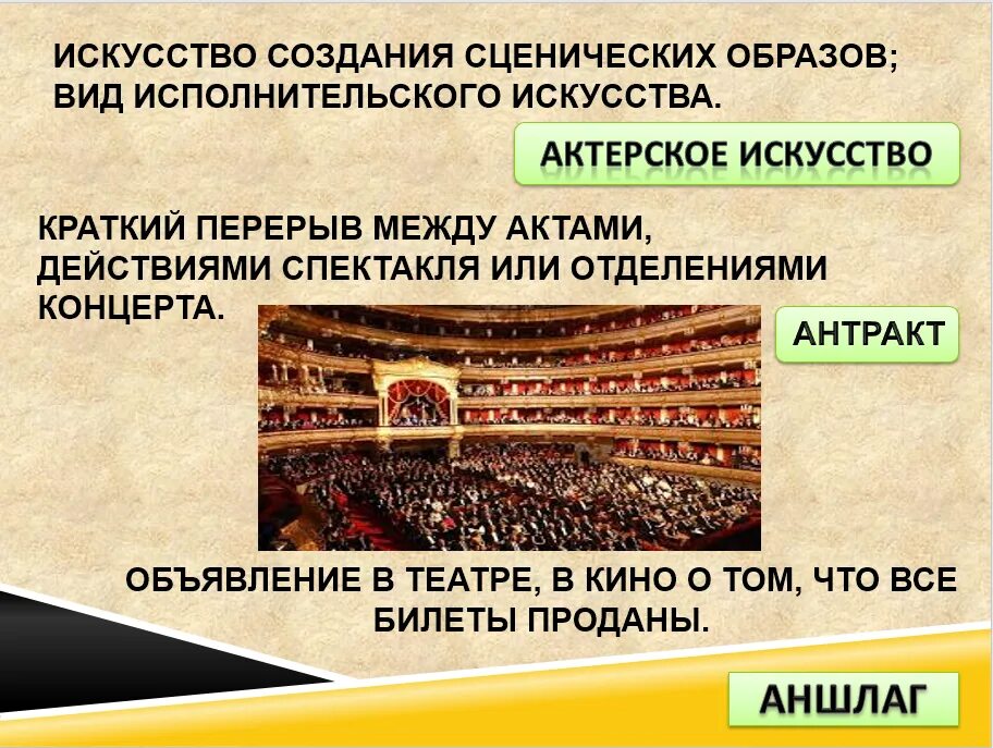 Акты в спектакле