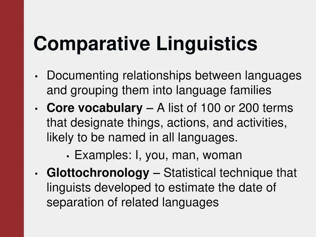 Comparative Linguistics. Comparative method Linguistics. Historical Linguistics. Comparative Cultural Linguistics. Comparison method