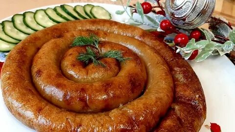 Домашняя колбаса с картошкой