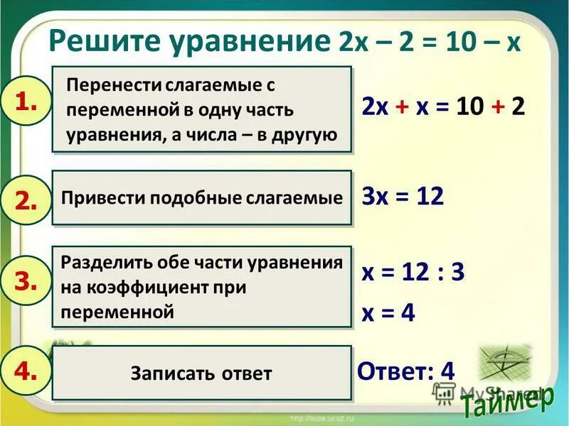 Решение уравнений 6 класс математика калькулятор. Решение уравнений. Правило решения уравнения с одним неизвестным. Решение уравнений с одним неизвестным. Решение уравнения с переносом слагаемых.