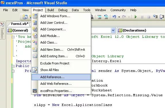 Project add reference