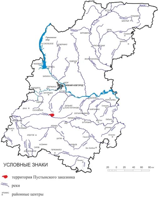 Карта рек нижегородской