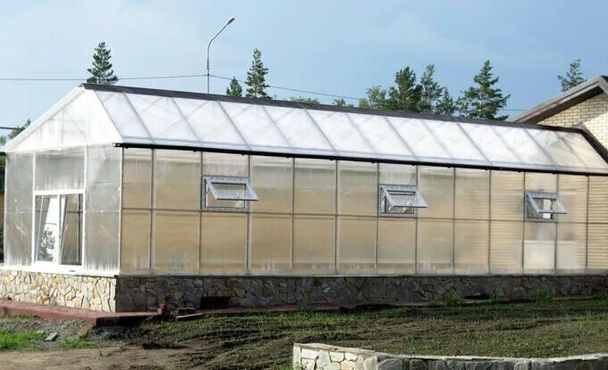 Проект зимней теплицы деревянной под ключ Permanently closed: Klyuch Plastkonstruktor, winter gardens, verandas, terraces,
