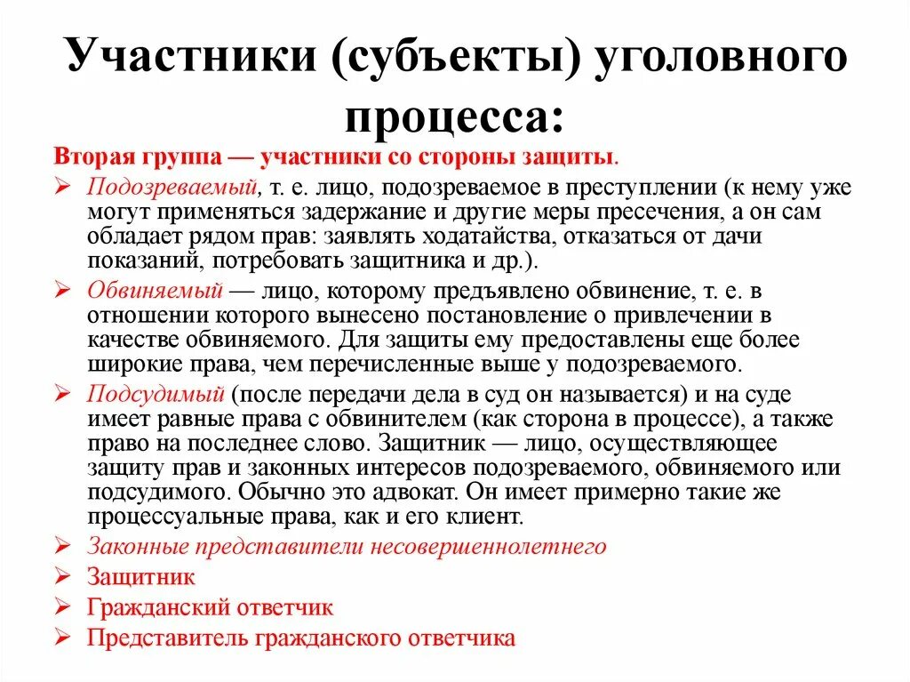 Подсудимый сторона защиты. Субъекты уголовного процесса. Участники уголовного процесса. Субъекты и участники уголовного процесса. Стороны уголовного процесса.