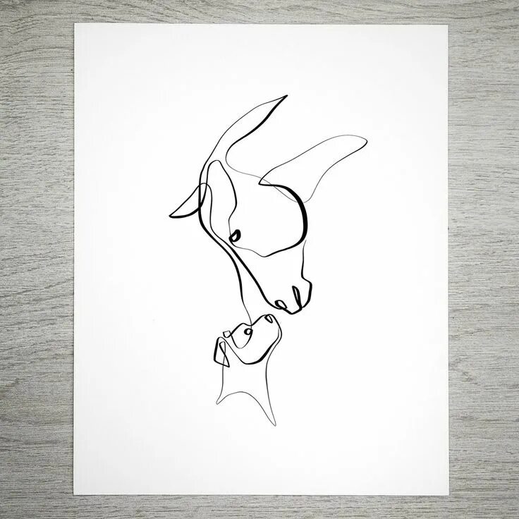 With one line