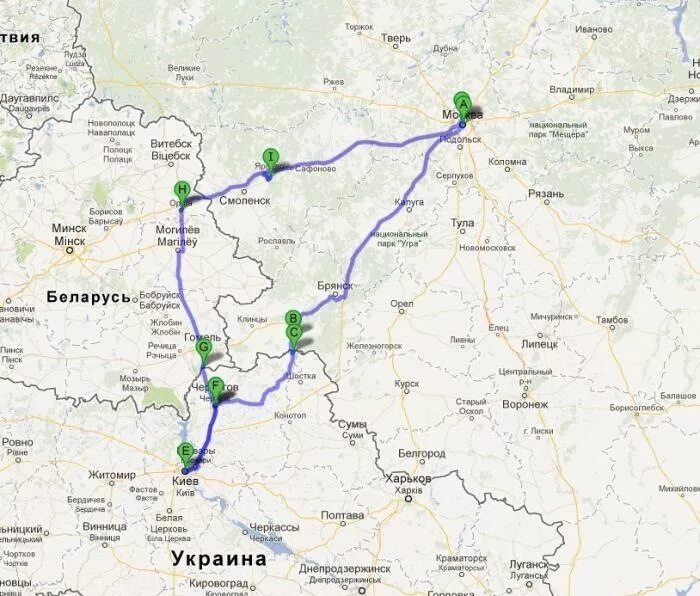Сколько ехать до границы с украиной