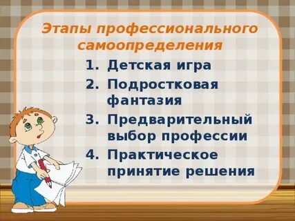Этапы профессионального самоопределения