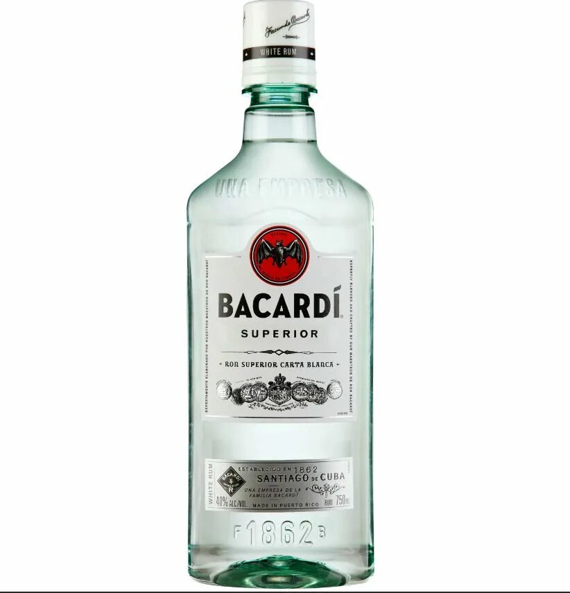 Бакарди купить в москве. Bacardi Superior carta Blanca. Ром бакарди светлый Superior. Rum Bacardi carta Blanca. Ром бакарди белый 0.5.