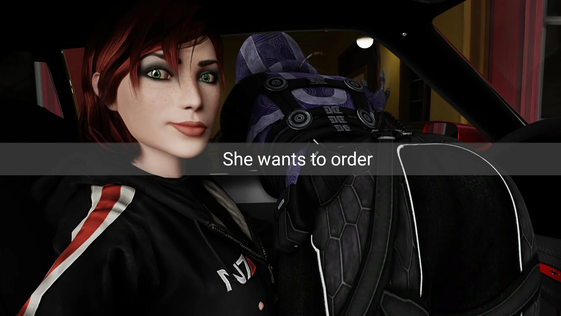 She ordered them to. Фем Шепард с красными глазами. Mass Effect девушки враги. Фем Шепард броня и одежда. She wants order.
