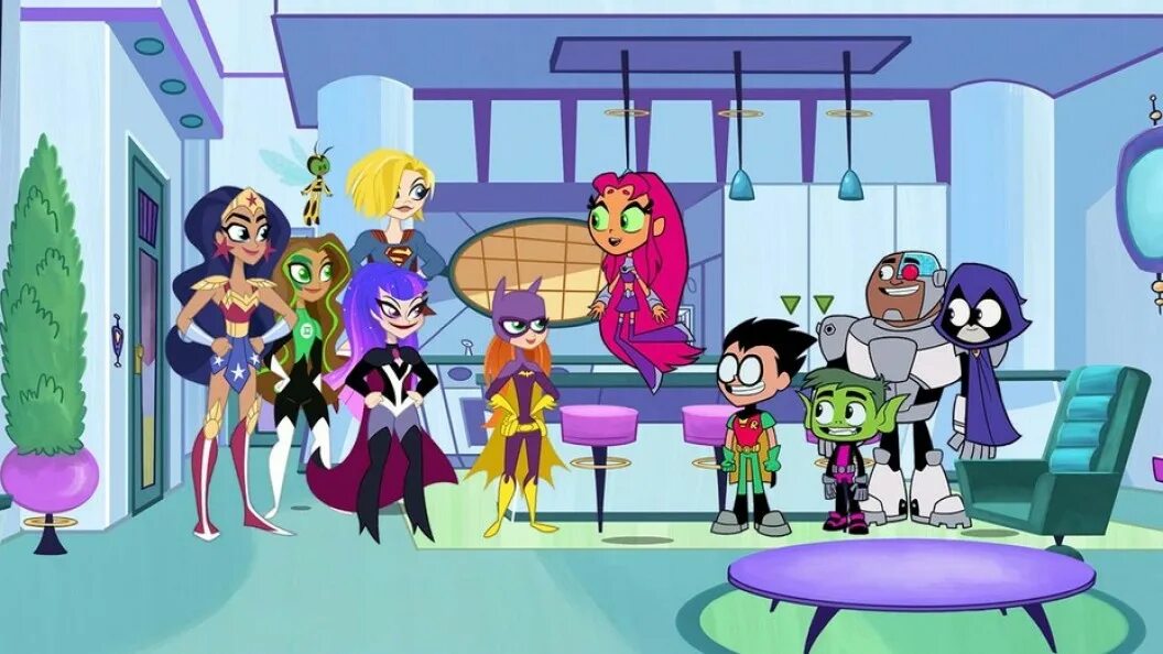 Юные титаны вперед и dc девчонки супергерои. Юные титаны вперед dc. titans go and dc. юные титаны вперёд и супер хиро герлс. юные титаны пижамная вечеринка.