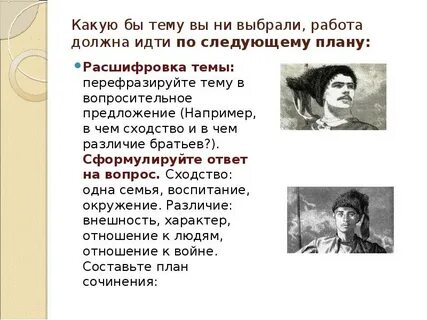 Сочинение на тему братьев бульбы
