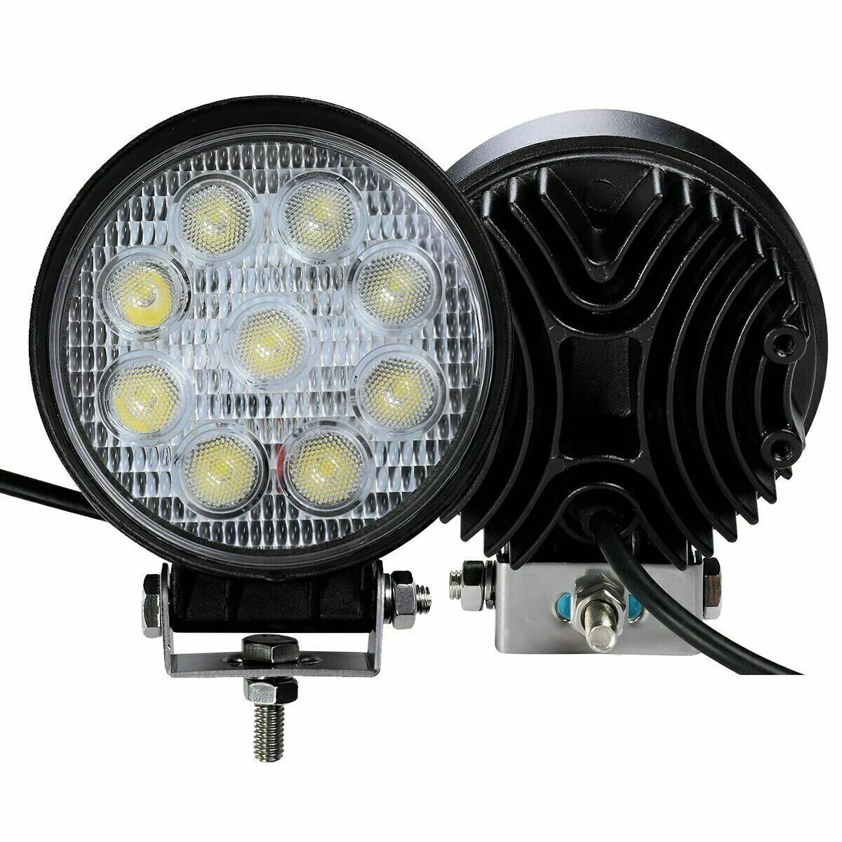 Фара светодиодная 27w, 9 led. Фара led Flood Light 27w 12/24 в. Противотуманки светод. 9 Led 27w cree 0903r. Фара led 9 диодов 27 ватт ближнего света Epistar круглая 6k9-27w Flood.