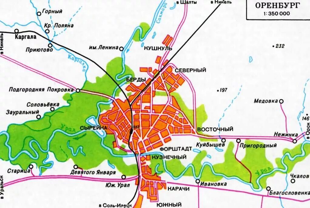 Потехина оренбург на карте. Г Оренбург на карте. Оренбург. Карта города. Схема города Оренбурга. Карта центра Оренбурга.