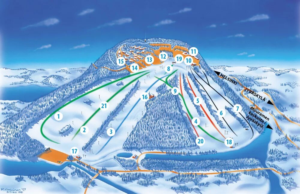 протяженность горнолыжных трасс