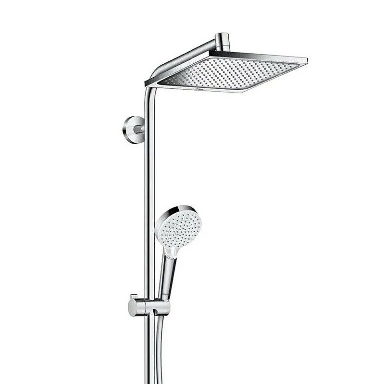 Душевая стойка Hansgrohe Crometta e 240 1jet Showerpipe 27298000. Душевая система Hansgrohe Crometta e 240 1jet Showerpipe с термостатом 27298000, хром. Душевая система Hansgrohe Crometta e 240. Душевая система Hansgrohe Crometta s 240 1jet Showerpipe 27320000. Термостатом верхним душем