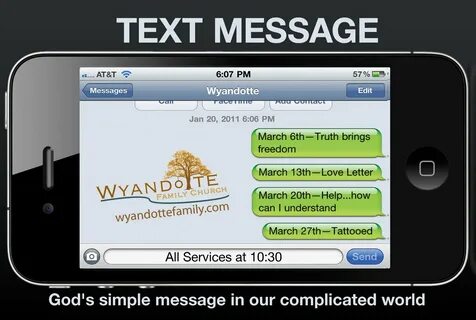 Wyandotte Family Church: Text Message: Divine Love Letter.