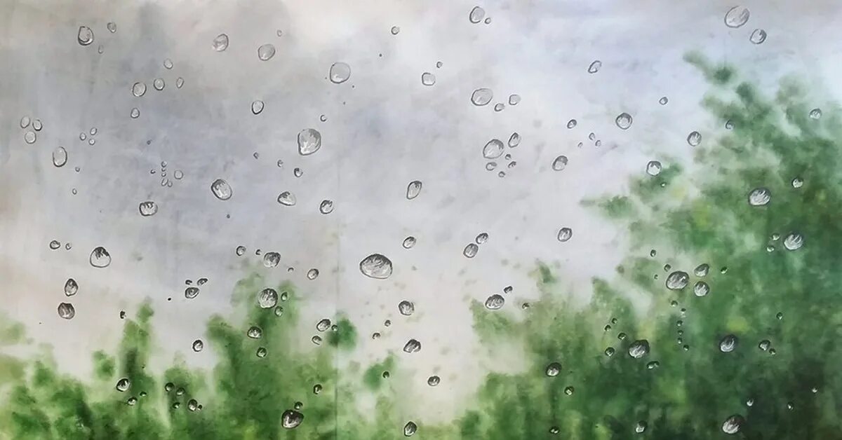 Дождь 6 капель. Капли дождя на стекле акварелью. Капли на стекле акварелью. Дождь гам мтекле акварель. Капли летнего дождя.