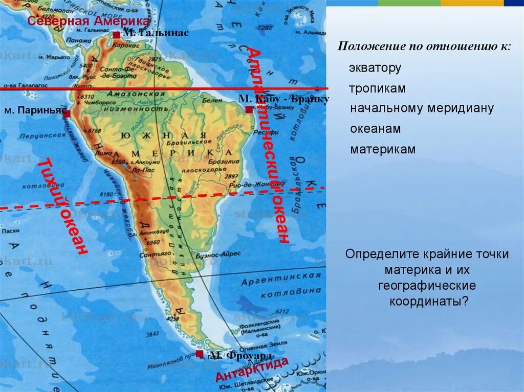 Южная америка расположена между океанов. Южная америка м гальинас. географическое положение южной америки. географическое положение ю южной америки. географическое положение материка южная америка.